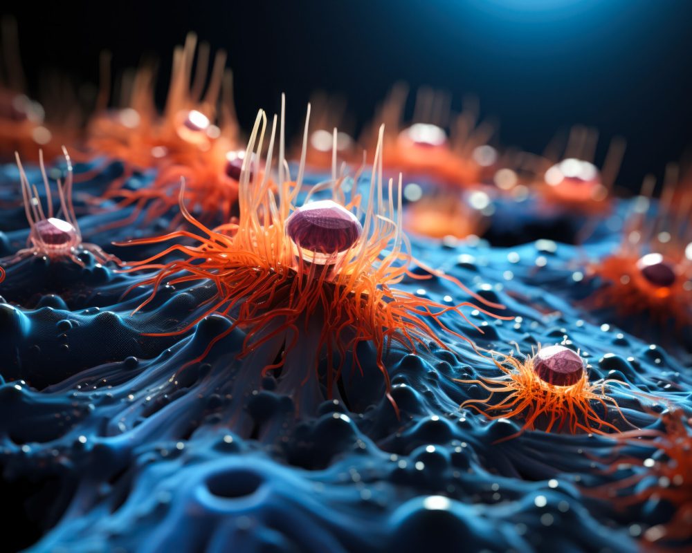 Intricate macro exploration of microscopic parasites under high-powered microscopic lens